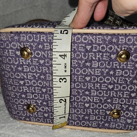 Dooney & Bourke Purple and Tan Elegant Tote - Picture 5 of 9